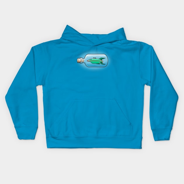 Express bottle Kids Hoodie by Cromanart